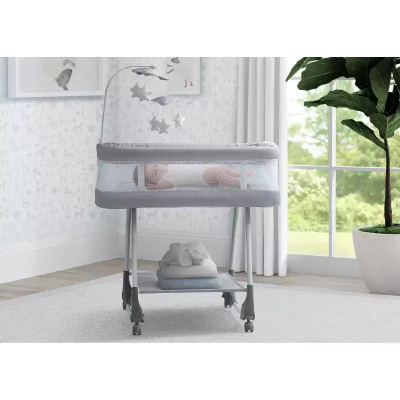 Berceau à bascule Enfant Étoile Filante avec maille respirante – Platine