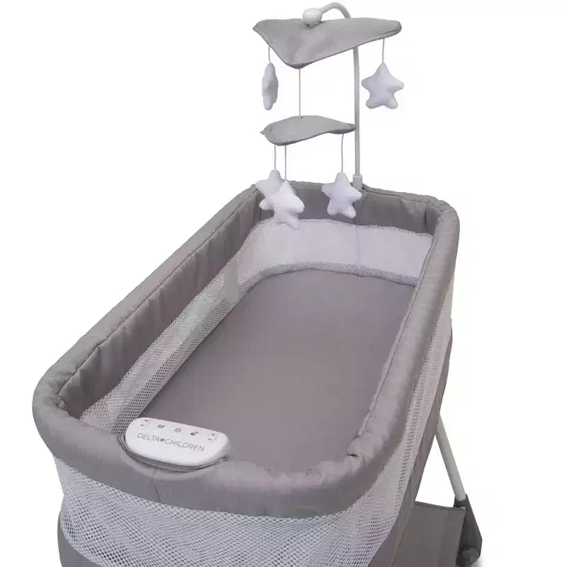 Berceau à bascule Enfant Étoile Filante avec maille respirante – Platine