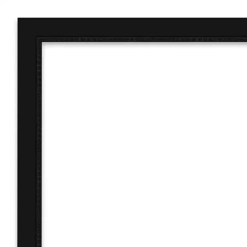 Miroir mural étroit noir Avon non biseauté de 40" x 29" - Amanti Art