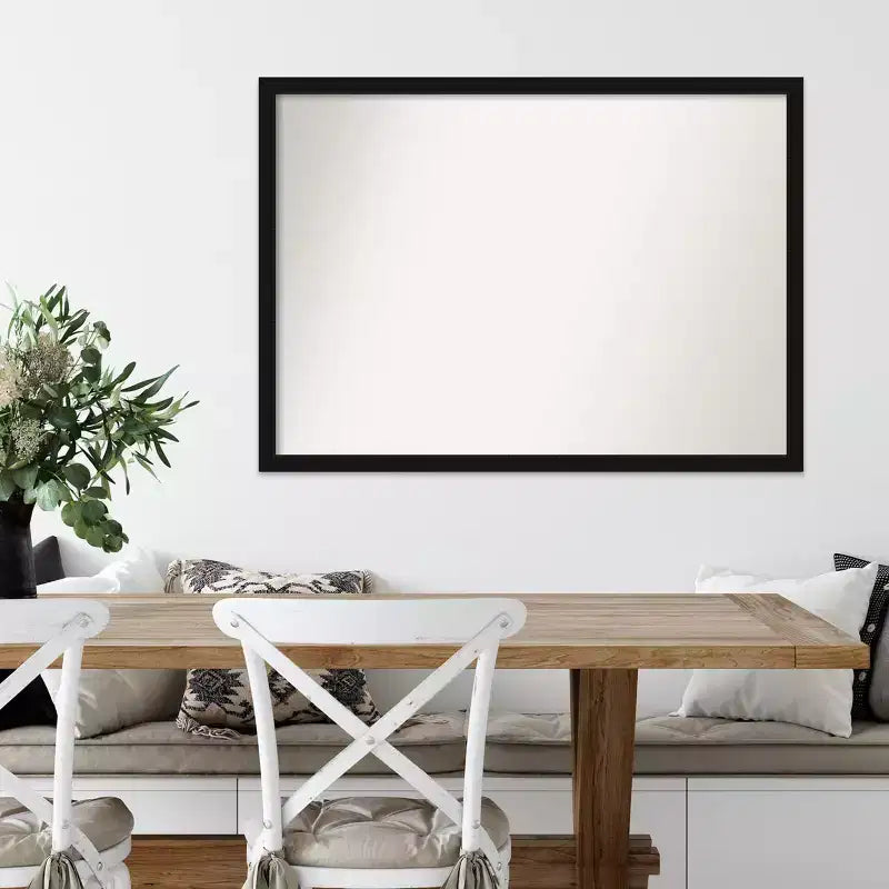 Miroir mural étroit noir Avon non biseauté de 40" x 29" - Amanti Art