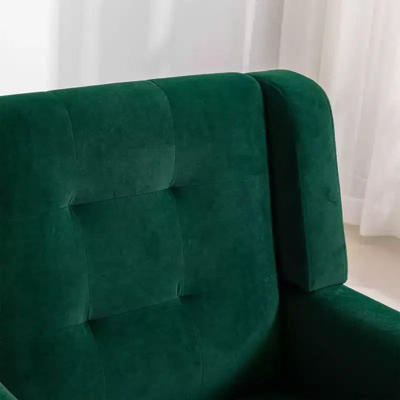 Fauteuil d'appoint moderne capitonné pour salon, fauteuil rembourré doux avec pieds en bois noir, ergonomique pour chambre à coucher