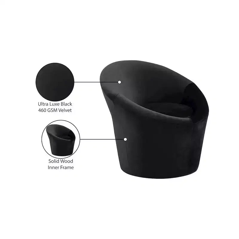 Fauteuil d'appoint en velours