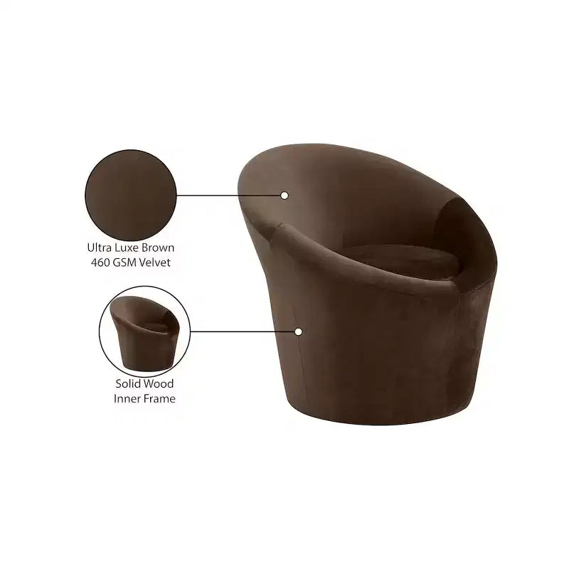 Fauteuil d'appoint en velours