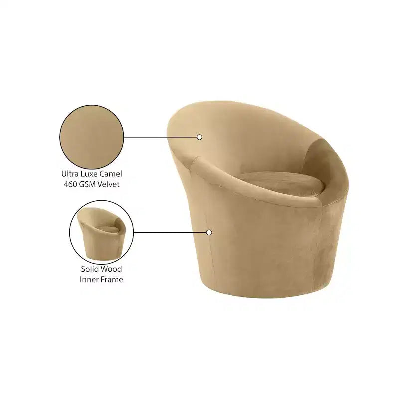 Fauteuil d'appoint en velours