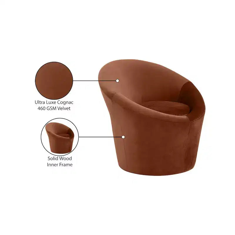 Fauteuil d'appoint en velours
