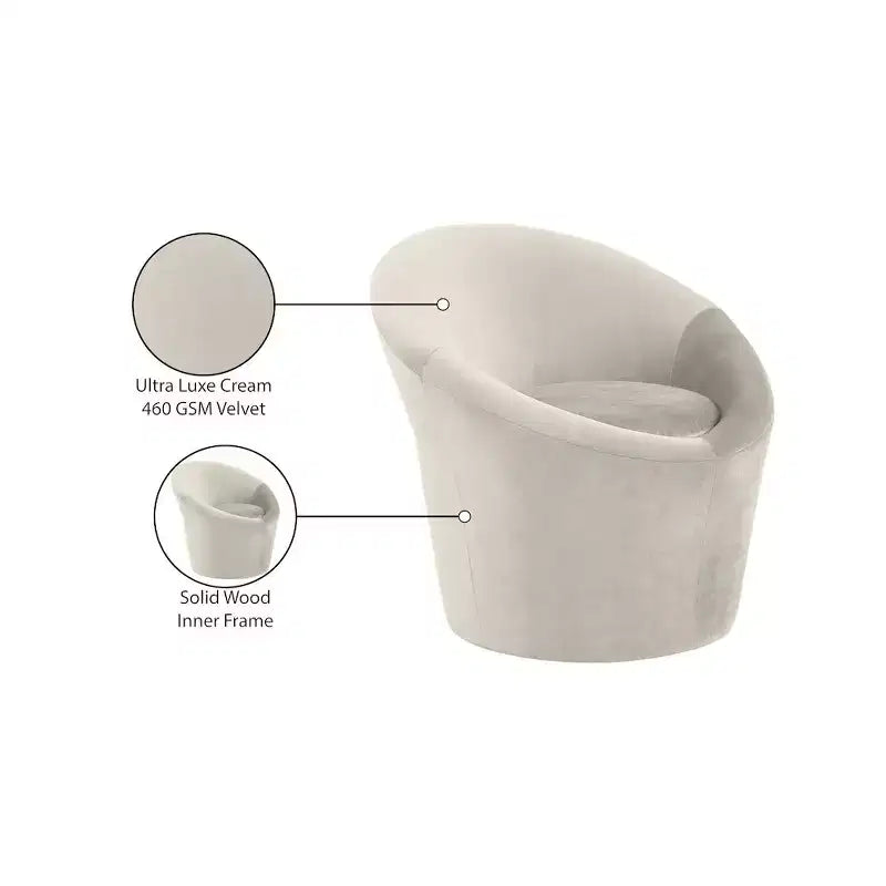 Fauteuil d'appoint en velours