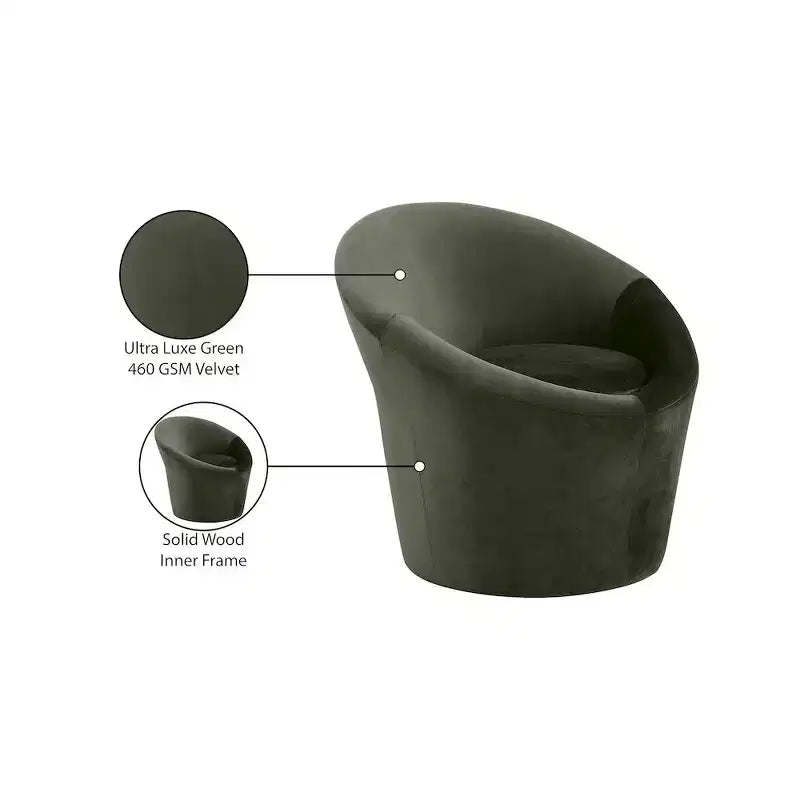 Fauteuil d'appoint en velours