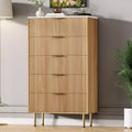 Commode de chambre, commode à 5 tiroirs avec tiroirs larges, commode en bois, commode de rangement moderne pour salon, placard, couloir, entrée