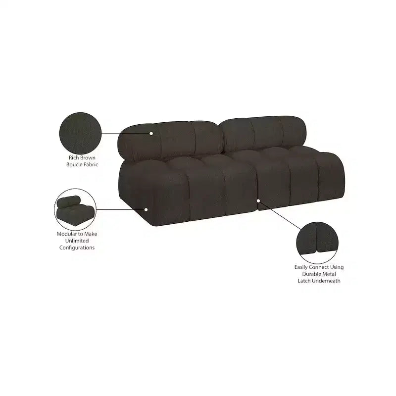 Canapé modulable en tissu