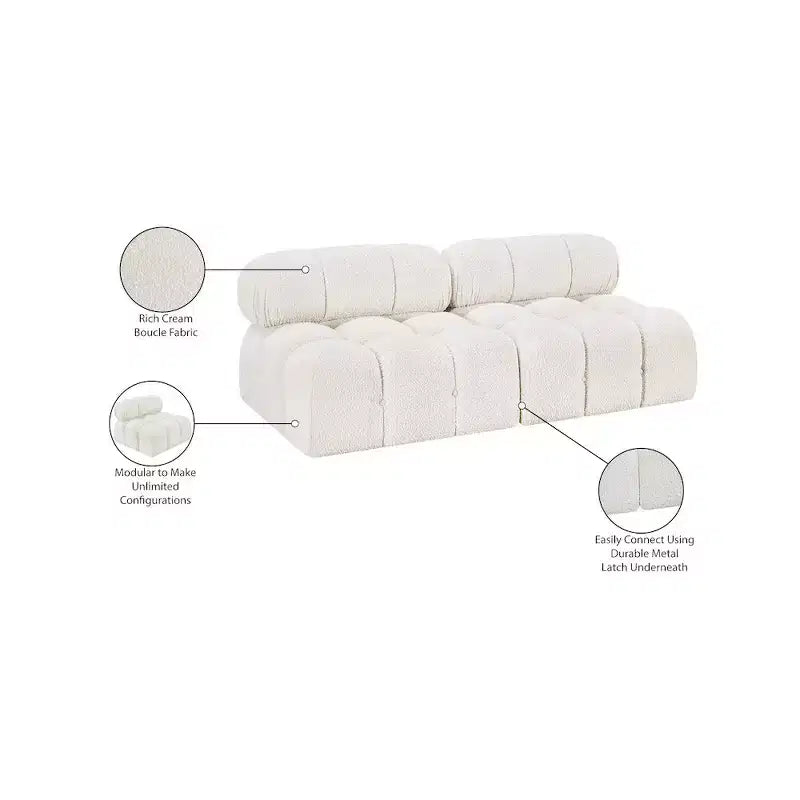 Canapé modulable en tissu