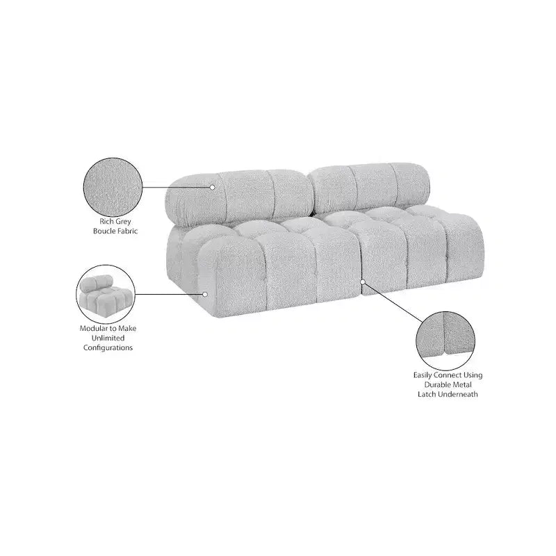 Canapé modulable en tissu