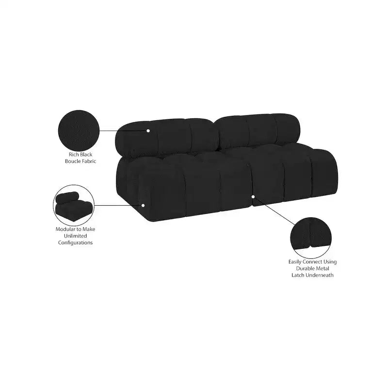 Canapé modulable en tissu