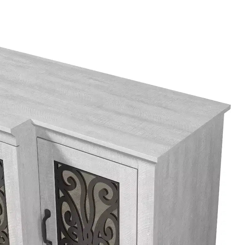 Buffet accent 4 portes larges – Chêne gris poussiéreux