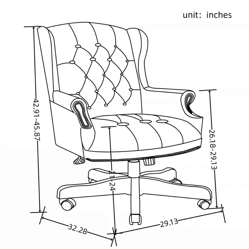 Fauteuil de bureau de direction avec base couleur bois, chaise confortable avec dossier et accoudoirs rembourrés, chaise croisée pour bureau, étude