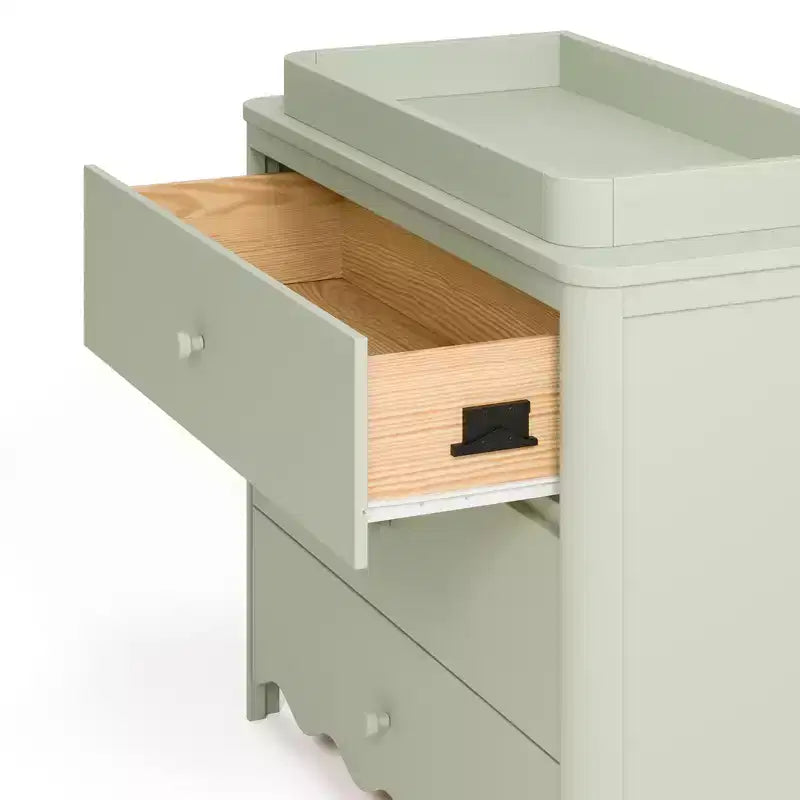 Commode 3 tiroirs Casablanca avec plateau à langer amovible