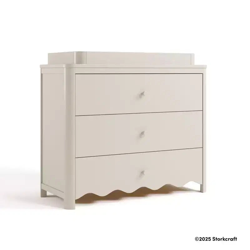 Commode 3 tiroirs Casablanca avec plateau à langer amovible