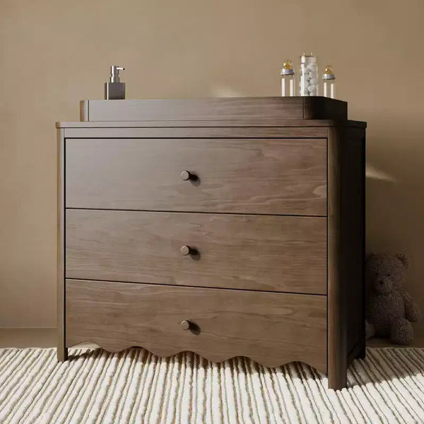 Commode 3 tiroirs Casablanca avec plateau à langer amovible
