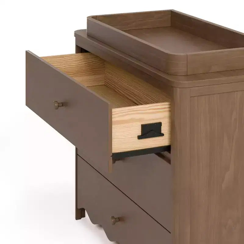 Commode 3 tiroirs Casablanca avec plateau à langer amovible