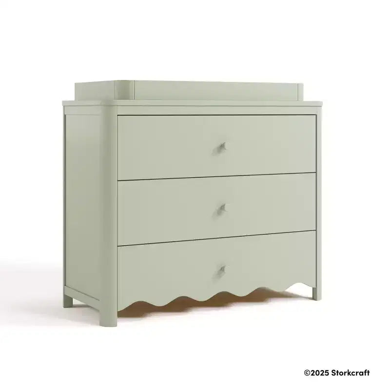 Commode 3 tiroirs Casablanca avec plateau à langer amovible