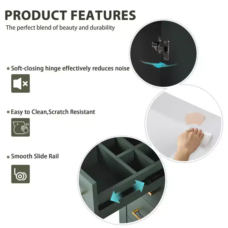 Meuble-lavabo de salle de bain de 30 po avec évier, meuble de rangement de salle de bain avec tiroirs, meuble-lavabo simple avec portes à fermeture douce