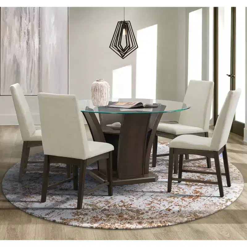 Table à manger ronde hauteur standard Noyer - Picket House Furnishings