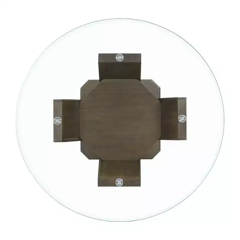 Table à manger ronde hauteur standard Noyer - Picket House Furnishings