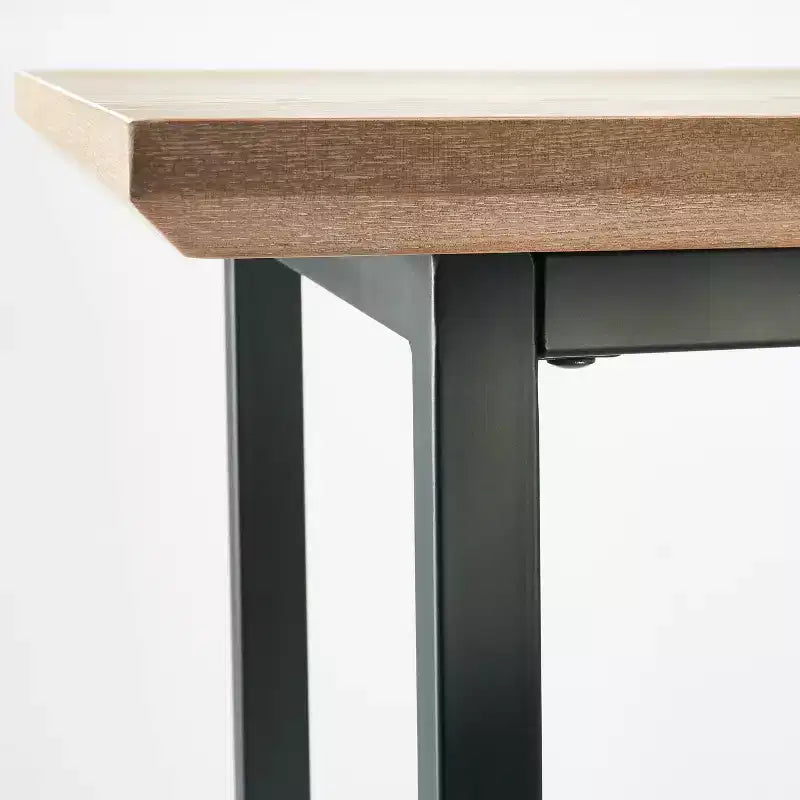 Console en matériaux mélangés marron pour entrée, 60 po de large
