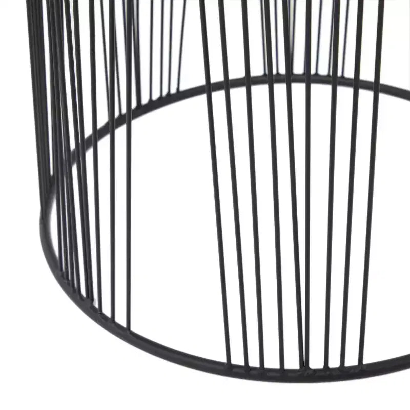 Table d'appoint en métal contemporain noir - Olivia May