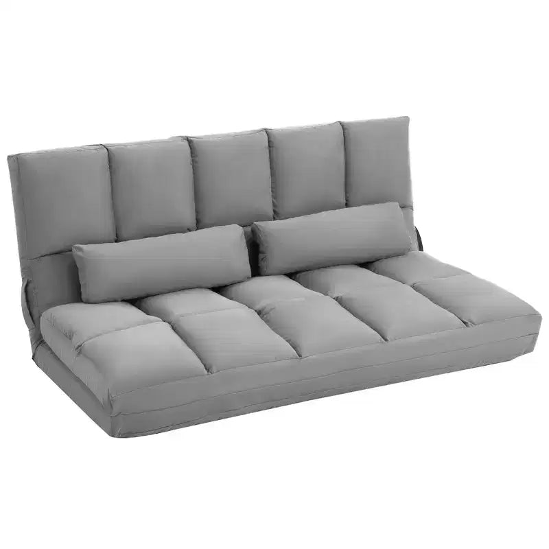 Fauteuil-lit convertible, Canapé-lit pliant, Chaise longue d'appoint avec 2 oreillers, Dossier et appuie-tête réglables