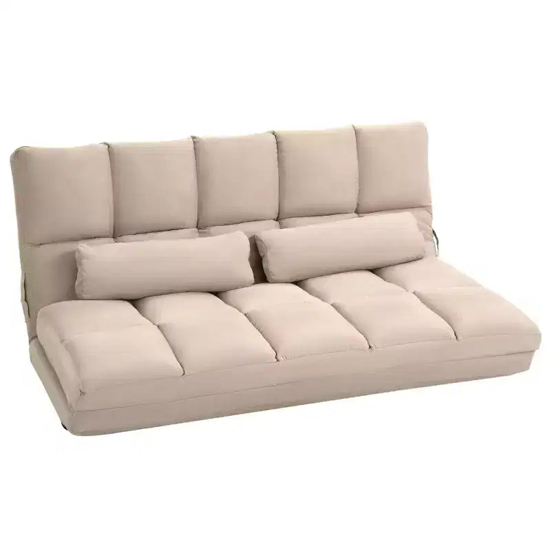 Fauteuil-lit convertible, Canapé-lit pliant, Chaise longue d'appoint avec 2 oreillers, Dossier et appuie-tête réglables