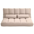 HOMCOM Convertible Floor Sofa Chair, Folding Couch Bed, Guest Chaise Lounge with 2 Pillows, Adjustable Backrest and Headrest