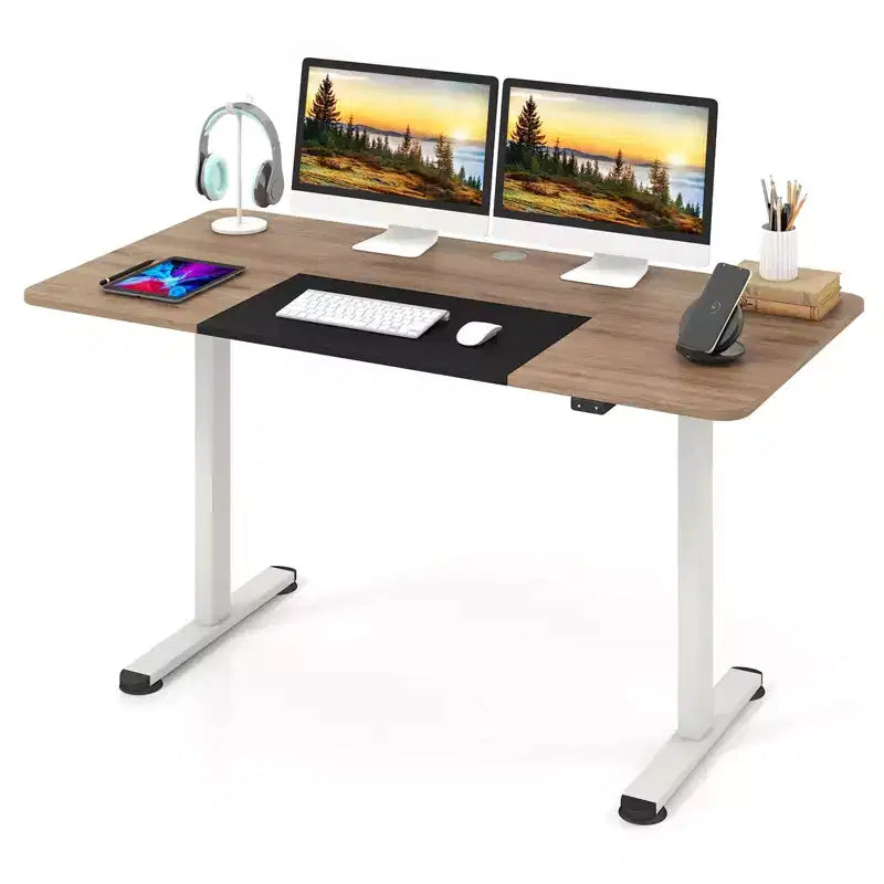 Bureau debout réglable en hauteur électrique, Poste de travail informatique assis-debout pour bureau à domicile