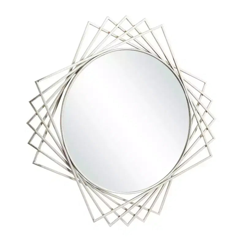 Miroir mural géométrique en métal