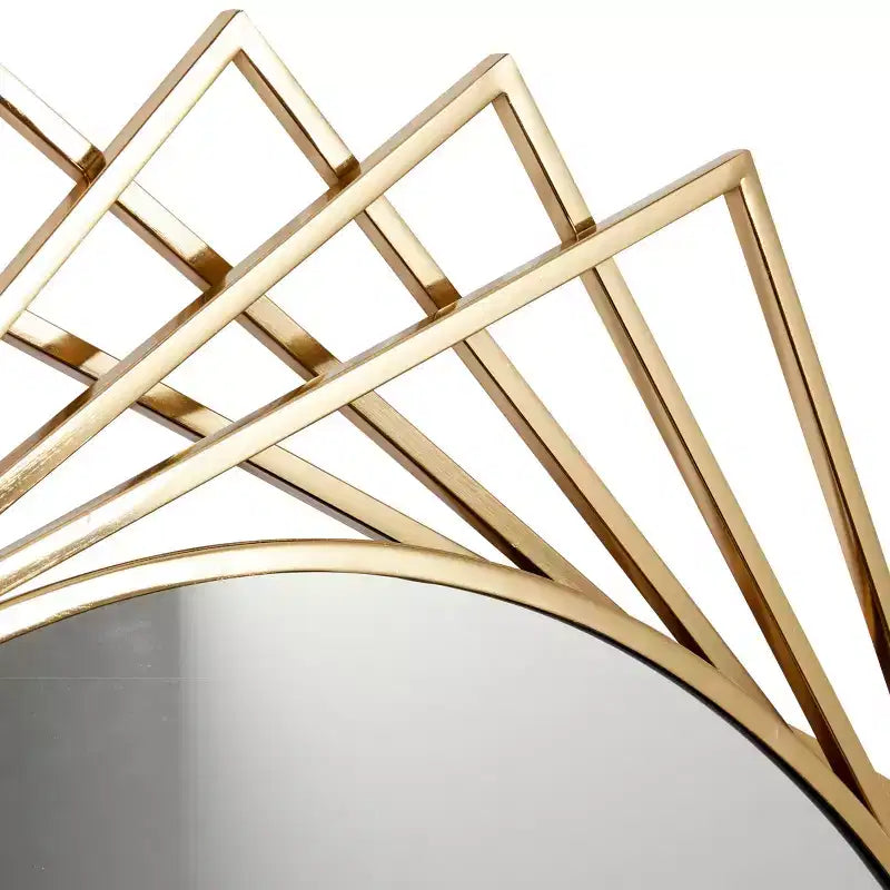 Miroir mural géométrique en métal