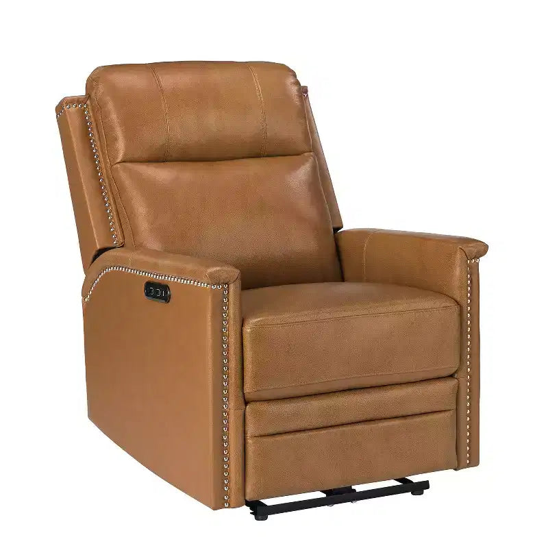 Fauteuil inclinable électrique en cuir véritable